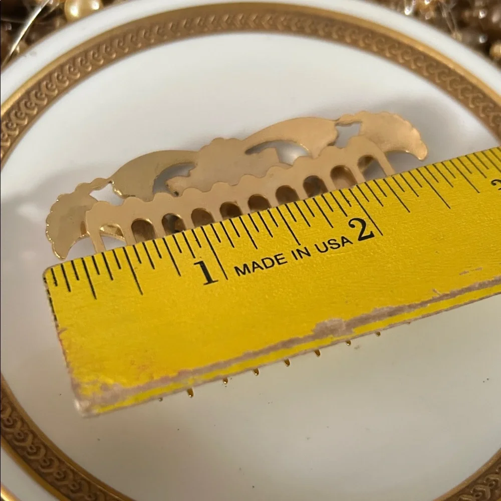 Vintage Cloisonné Enamel Hair Comb